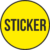 sticker 50mm met logo