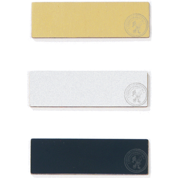 Graveerplaatje aluminium zonder sierrand 15x50mm