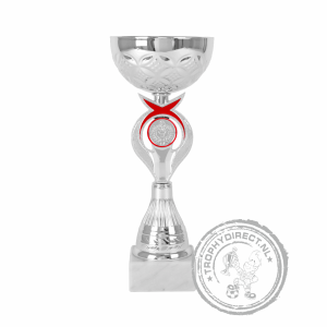 Sportbeker-sportprijs AR1421 zilver/rood